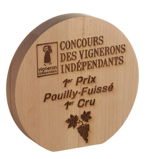 TROPHEE ROND EN BOIS DE HETRE