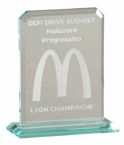 TROPHEE EN VERRE A GRAVER