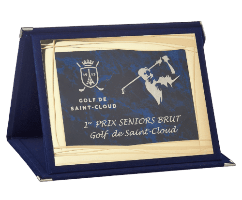 COFFRET VELOURS AVEC PLAQUE ALUMINIUM